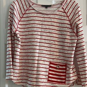 Elliott Lauren Red and White Striped Top